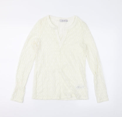 Womens UK Size 10 Per Una Ivory Basic Blouse