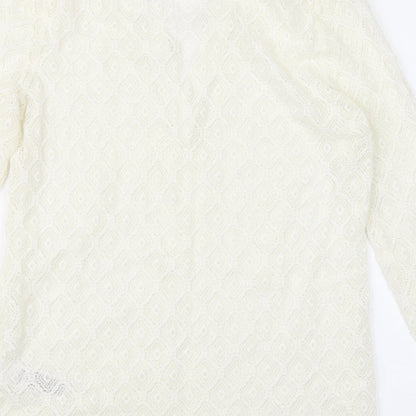 Womens UK Size 10 Per Una Ivory Basic Blouse