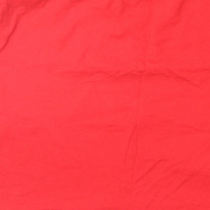 Glamorous Womens Red   Cropped T-Shirt Size M