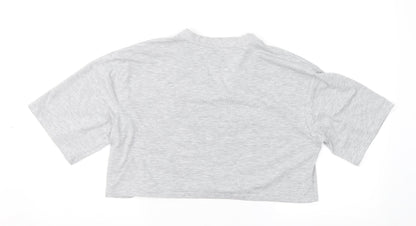 Womens UK Size S IVY PARK Grey Cropped T-Shirt