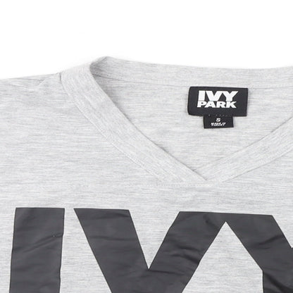 Womens UK Size S IVY PARK Grey Cropped T-Shirt