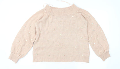 Womens UK Size 8 NEXT Pink Pullover Jumper