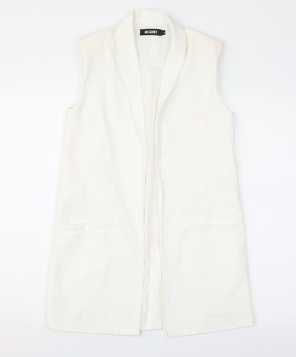 Missguided Womens White   Jacket Waistcoat Size 6