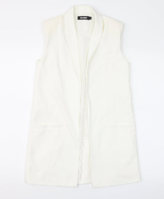 Missguided Womens White   Jacket Waistcoat Size 6