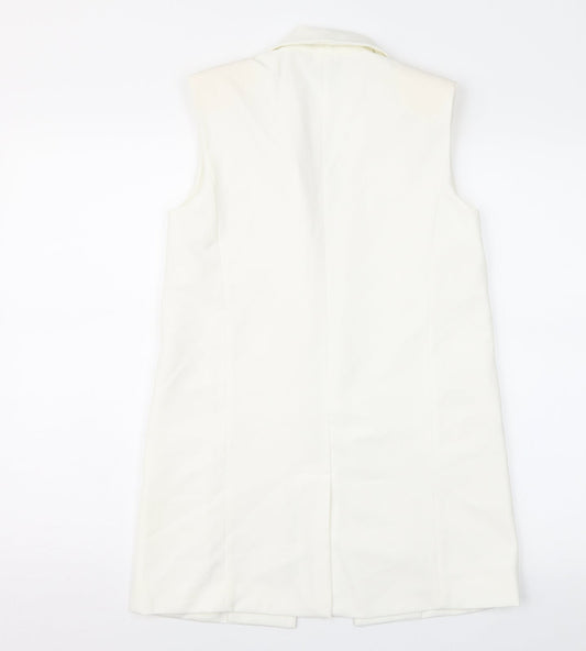 Missguided Womens White   Jacket Waistcoat Size 6