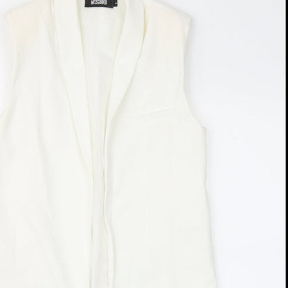 Missguided Womens White   Jacket Waistcoat Size 6