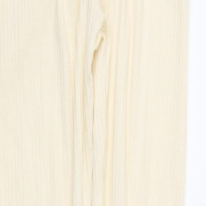 Womens UK Size 6 PRETTYLITTLETHING Regular Fit  Ivory Trousers