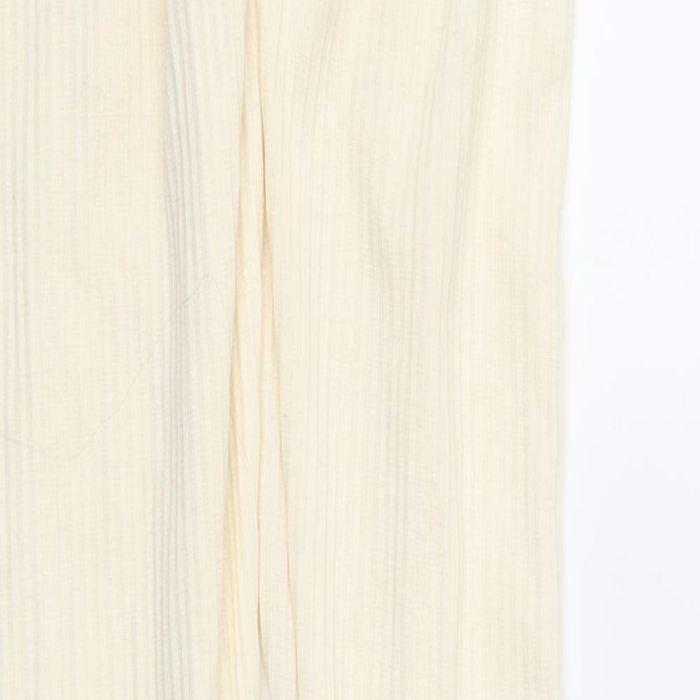 Womens UK Size 6 PRETTYLITTLETHING Regular Fit  Ivory Trousers