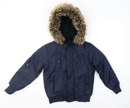 Ripstop. Boys Blue   Anorak Jacket Size XS