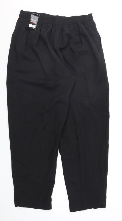 Cotton Works Womens Black   Trousers  Size 18 L27 in