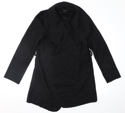 Womens UK Size S Quiz Black Overcoat