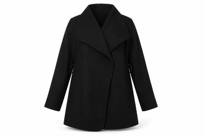 Womens UK Size S Quiz Black Overcoat