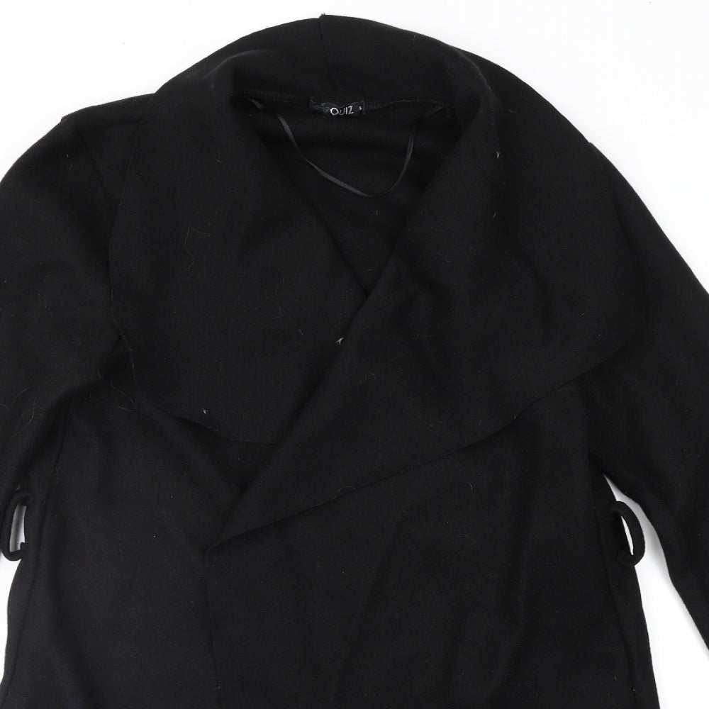 Womens UK Size S Quiz Black Overcoat