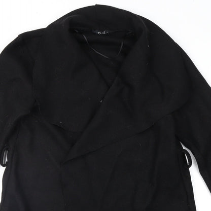 Womens UK Size S Quiz Black Overcoat