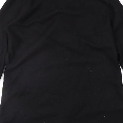 Womens UK Size S Quiz Black Overcoat