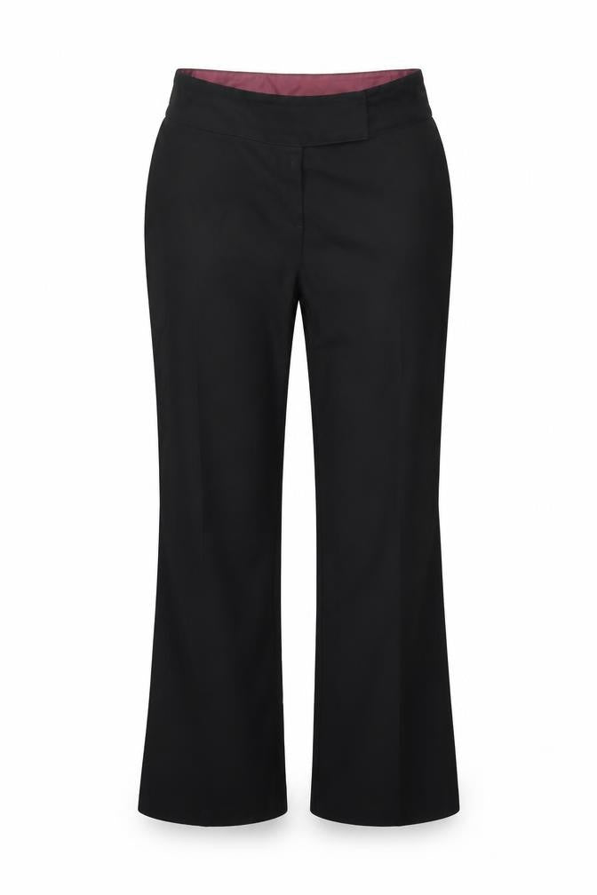 Womens UK Size 28 in AMARANTO Regular Fit  Black Trousers