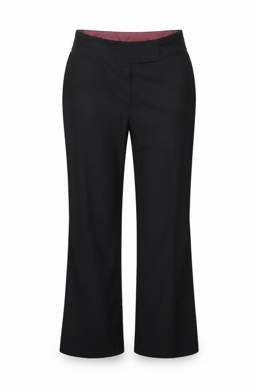 Womens UK Size 28 in AMARANTO Regular Fit  Black Trousers