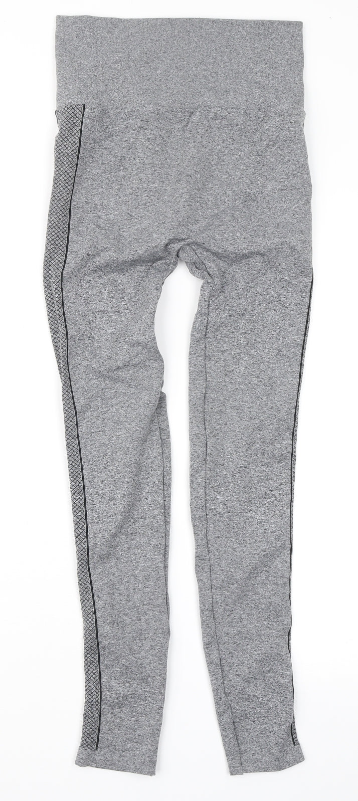 Pure Simple Womens Grey Geometric  Compression Leggings Size S L26 in