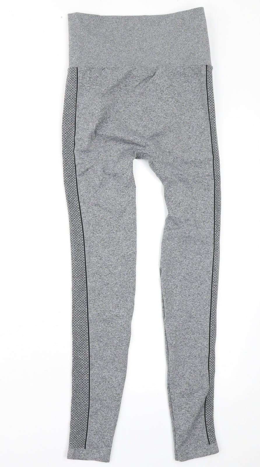 Pure Simple Womens Grey Geometric  Compression Leggings Size S L26 in