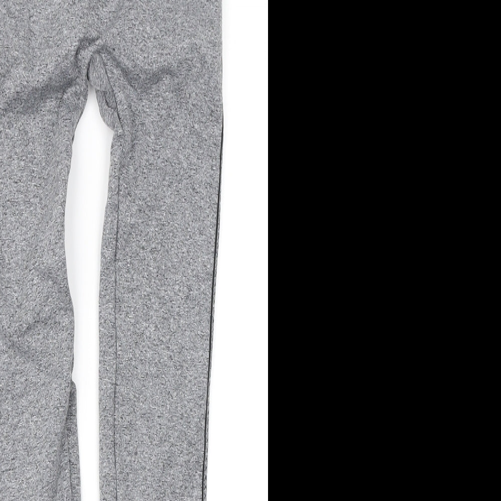 Pure Simple Womens Grey Geometric  Compression Leggings Size S L26 in