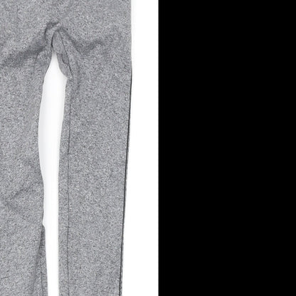 Pure Simple Womens Grey Geometric  Compression Leggings Size S L26 in