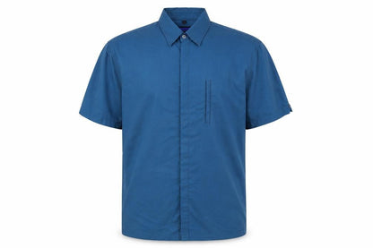 Mens UK Size M Copperstone Blue  Button-Up Short Sleeve Casual Shirt