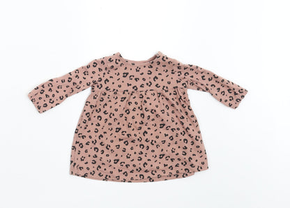 F&F Baby Brown Animal Print  Basic T-Shirt Size 3-6 Months