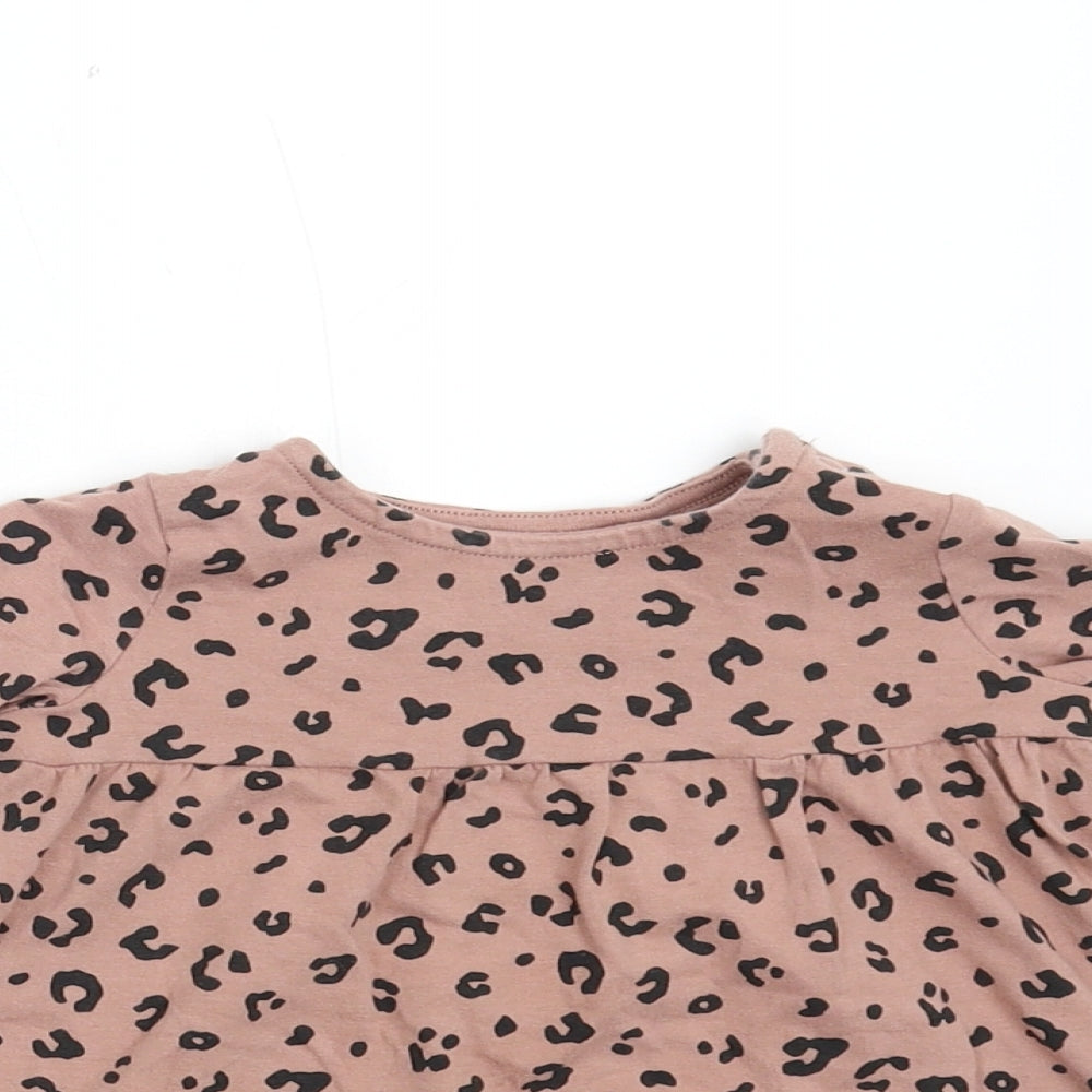 F&F Baby Brown Animal Print  Basic T-Shirt Size 3-6 Months