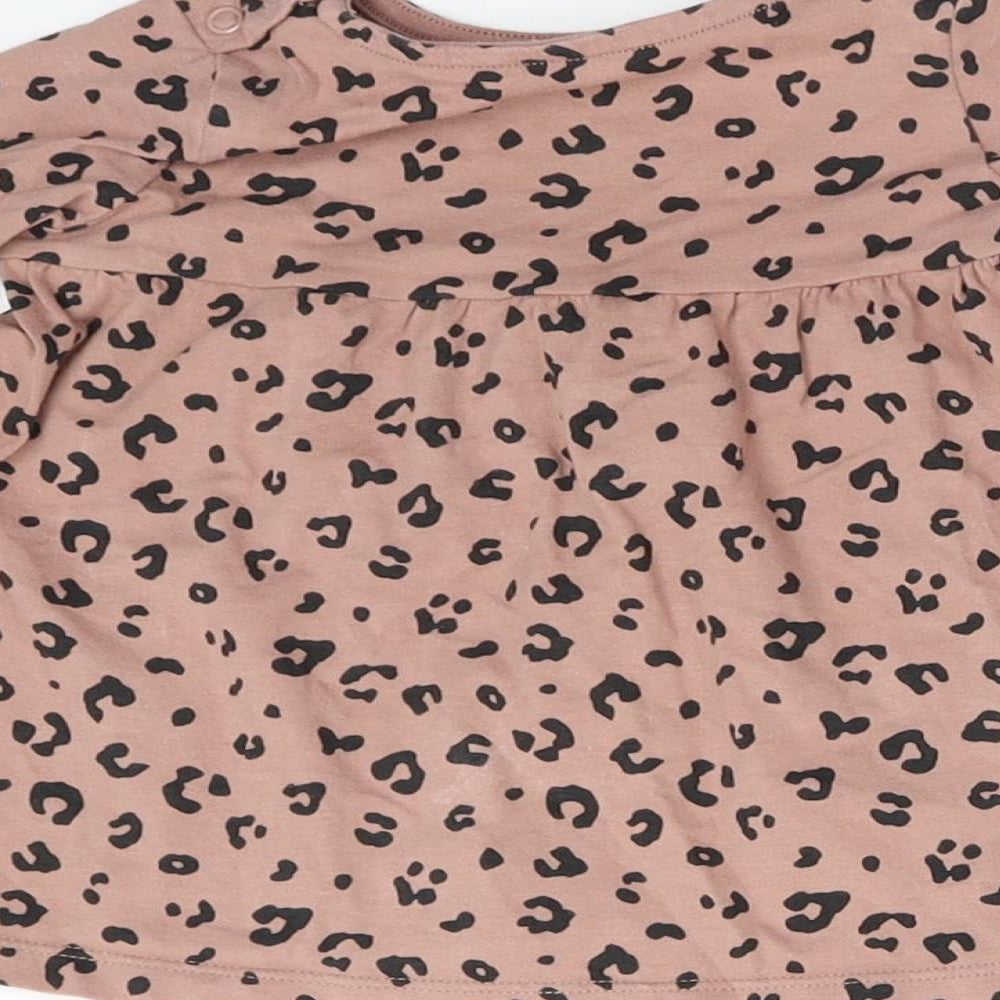 F&F Baby Brown Animal Print  Basic T-Shirt Size 3-6 Months