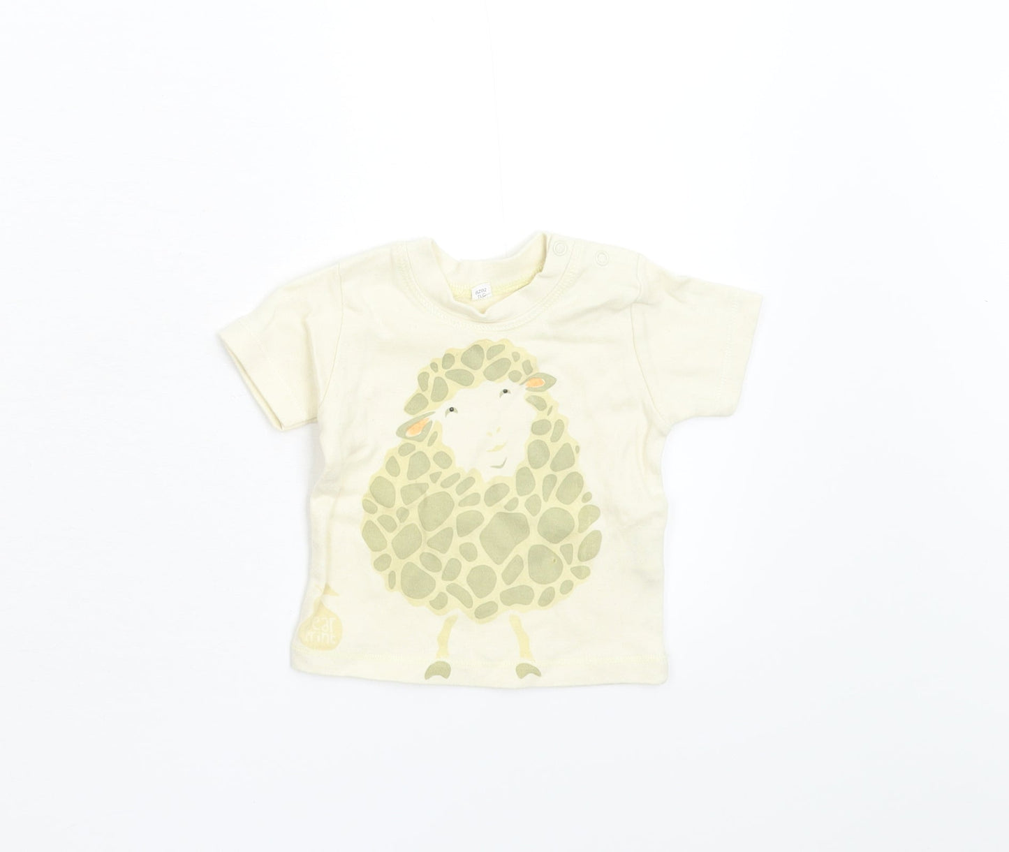 Babt Bugz Baby Beige   Basic T-Shirt Size 3-6 Months  - Sheep