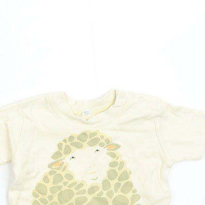 Babt Bugz Baby Beige   Basic T-Shirt Size 3-6 Months  - Sheep