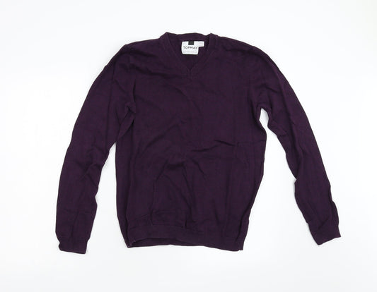 Topman Mens Purple  Knit Pullover Jumper Size S