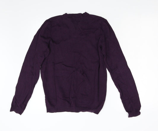 Topman Mens Purple  Knit Pullover Jumper Size S