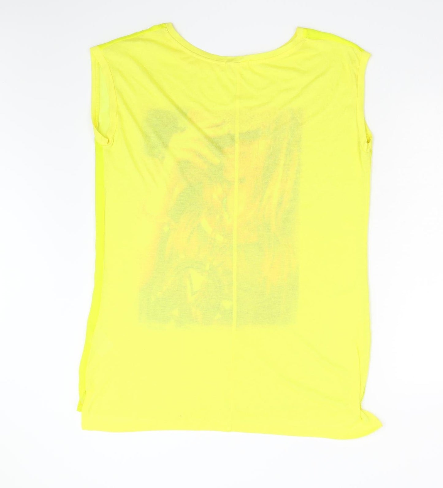 Womens UK Size L Brave Soul Yellow Basic T-Shirt