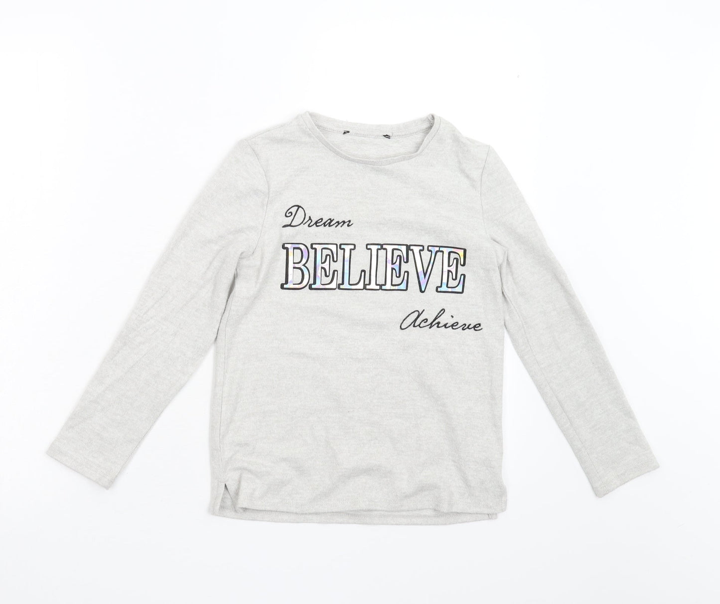 George Girls Grey  Fleece Pullover Jumper Size 8-9 Years