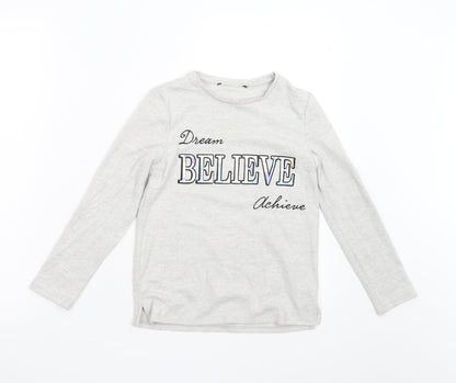 George Girls Grey  Fleece Pullover Jumper Size 8-9 Years