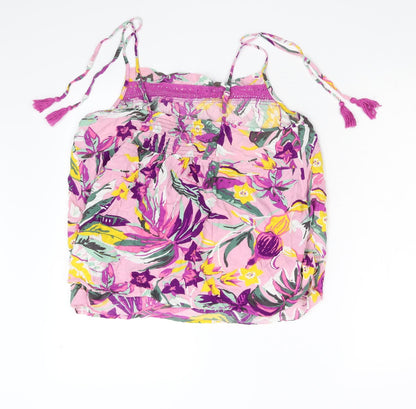 Keep Well Womens Pink Floral  Basic Tank Size 14