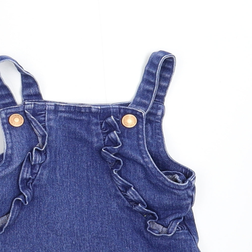 Primark Girls Black  Damask Pinafore/Dungaree Dress  Size 3-6 Months
