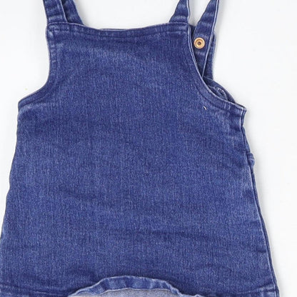 Primark Girls Black  Damask Pinafore/Dungaree Dress  Size 3-6 Months