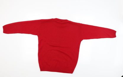 Womens UK Size M Preworn Red Pullover Jumper