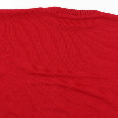 Womens UK Size M Preworn Red Pullover Jumper