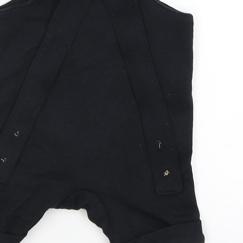 F&F Boys Black   Dungaree One-Piece Size 0-3 Months