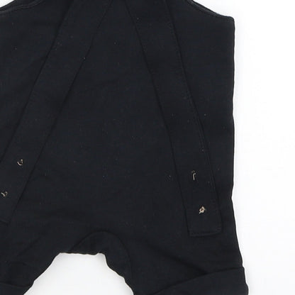 F&F Boys Black   Dungaree One-Piece Size 0-3 Months