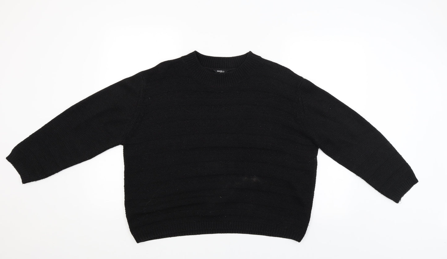 Womens UK Size 14 Pep&Co Black Pullover Jumper