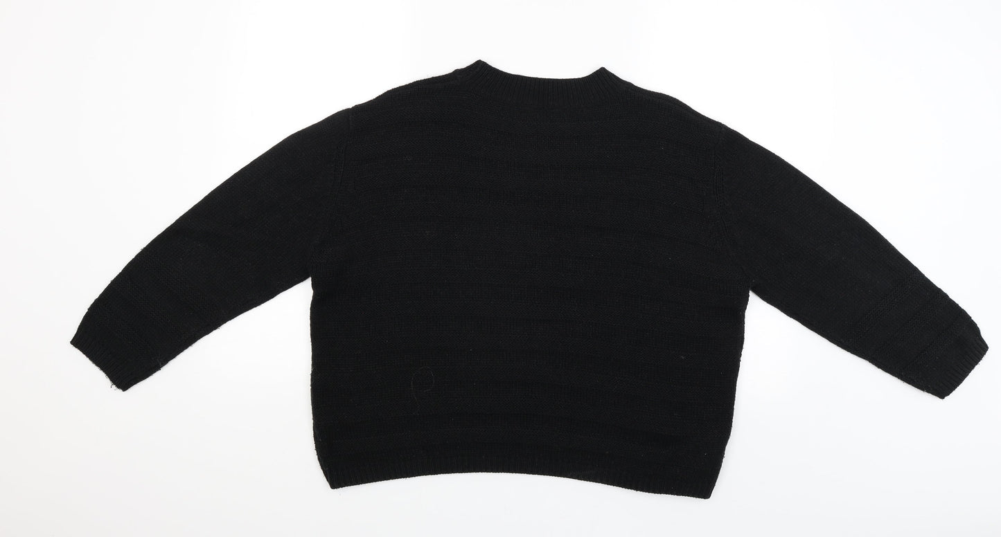 Womens UK Size 14 Pep&Co Black Pullover Jumper