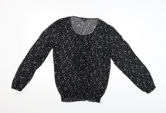 Papaya Womens Black   Basic Blouse Size 12