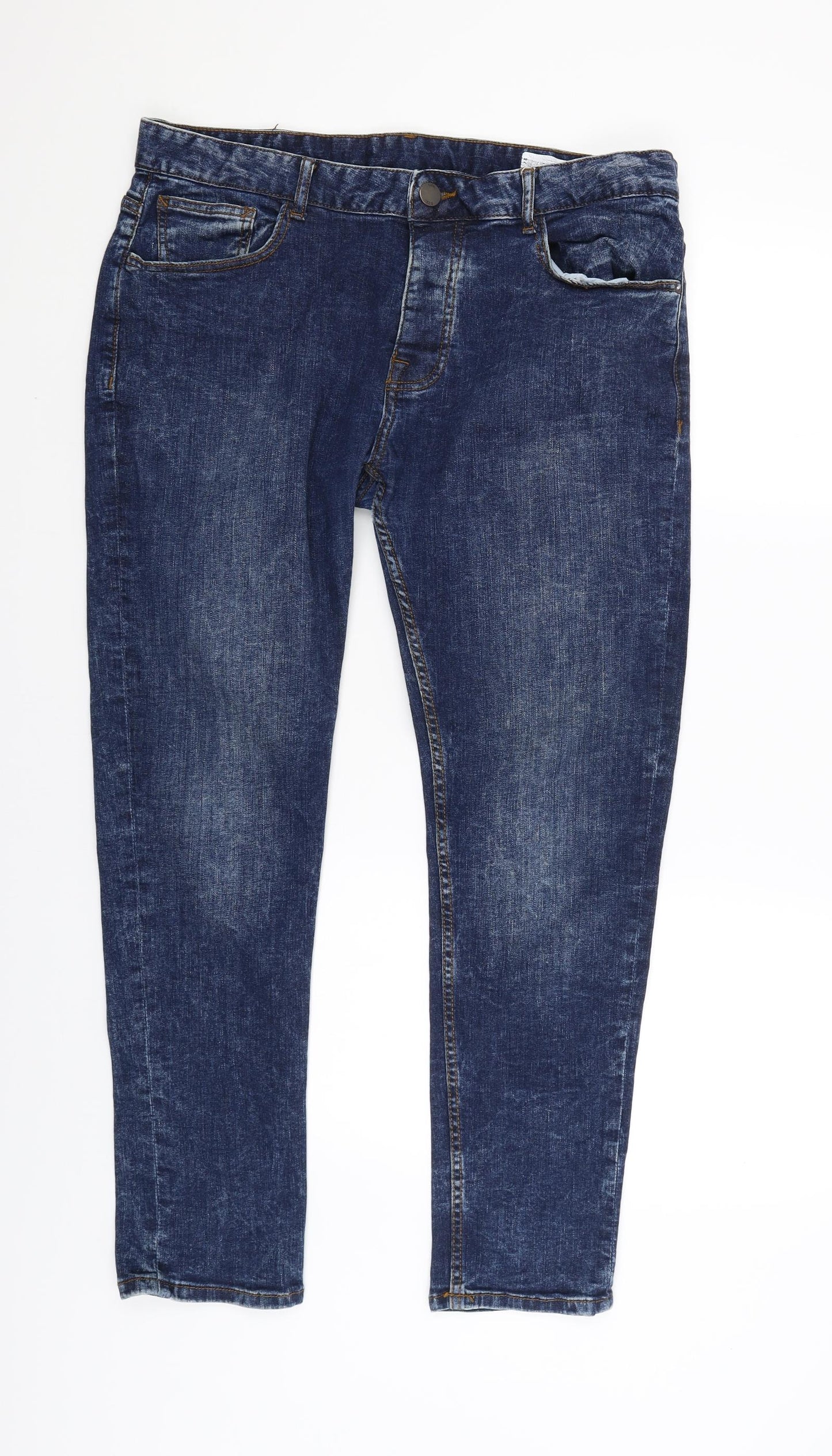 Denim & Co. Womens Blue   Straight Jeans Size 36 L29 in