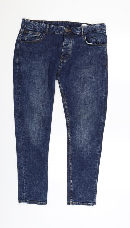 Denim & Co. Womens Blue   Straight Jeans Size 36 L29 in
