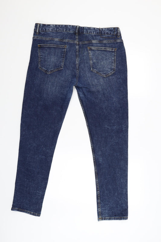 Denim & Co. Womens Blue   Straight Jeans Size 36 L29 in