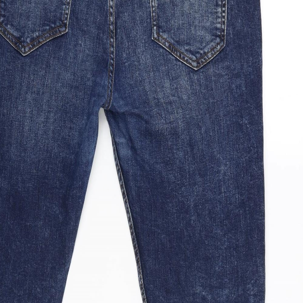 Denim & Co. Womens Blue   Straight Jeans Size 36 L29 in